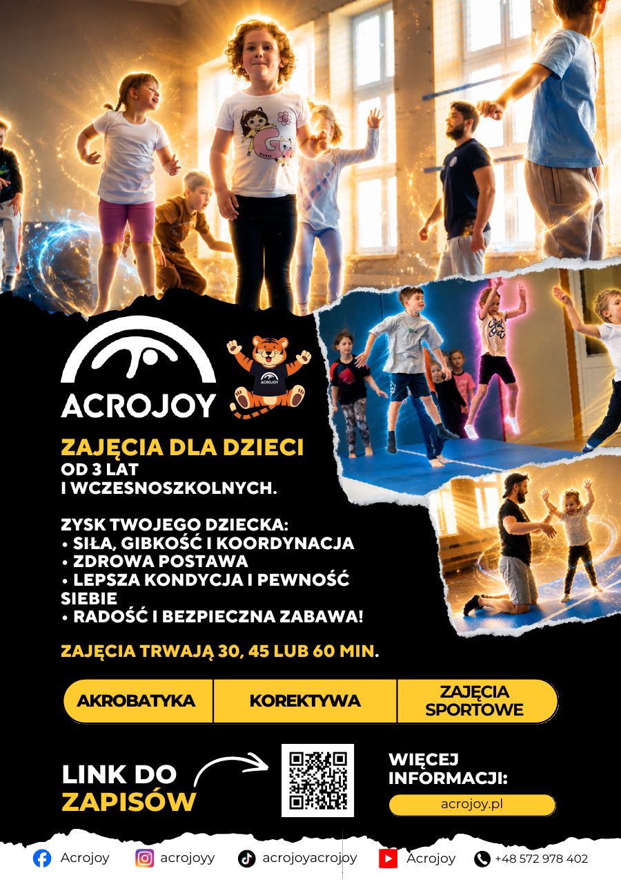 Pierwsza strona plakatu Acrojoy